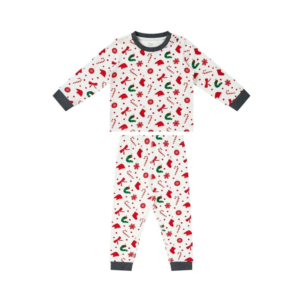 The Nest x Eric Carle NWOT Kids 9/10 Organic Cotton Long Sleeve 2-Piece Pajamas
